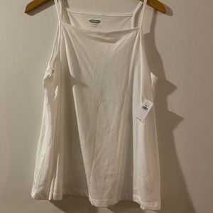 Old Navy Large White Square Neck Jersey Cami